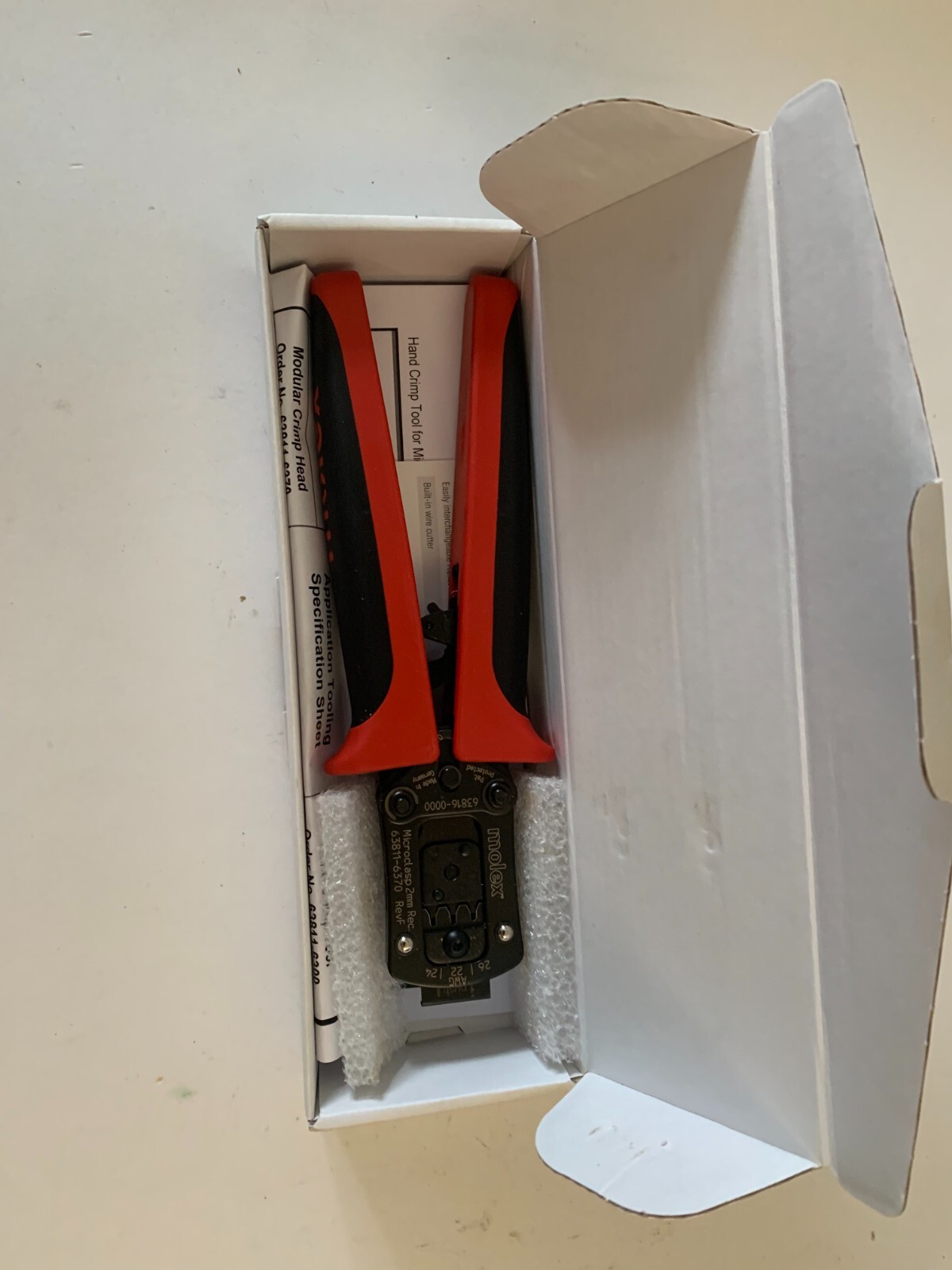 Molex 638116370  Crimp Tool 26-22 AWG Molex Hand Tool Crimper