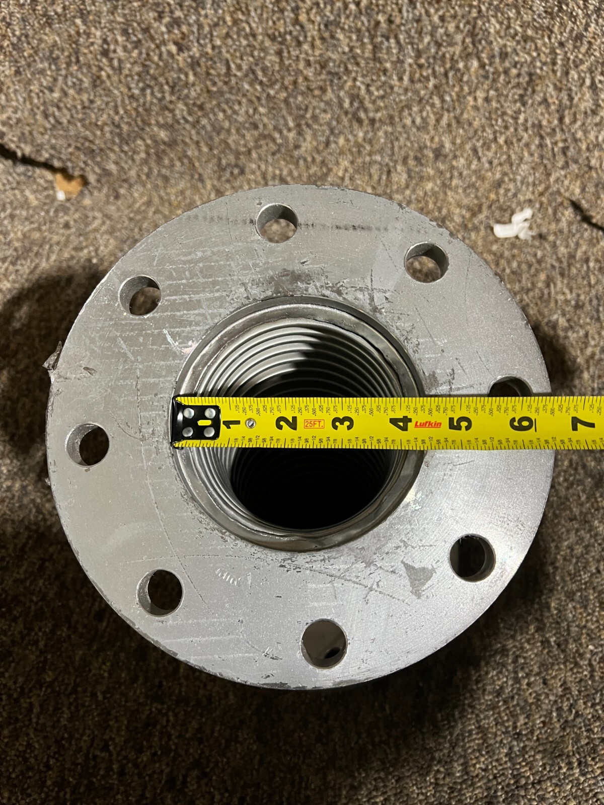 4-1/2″ ID Flexible Pipe Flanged +-12-1/2″ Length 8 Hole 8-7/8 Diameter Flange