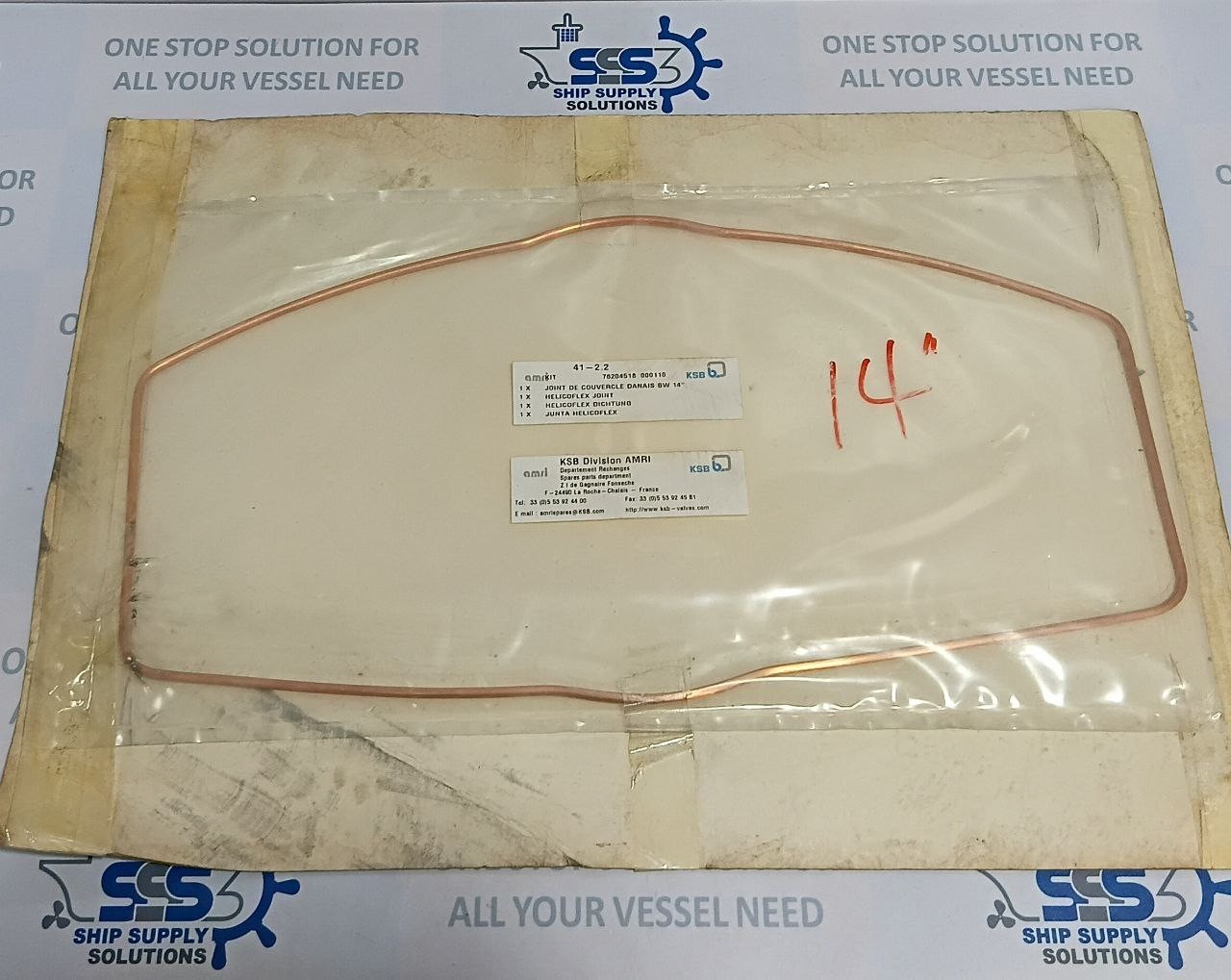 KSB AMRI Helicoflex Joint Seal Copper Gasket 76204518 for Danais BW 14″ Valve