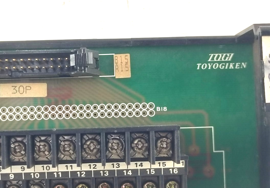 Togi Toyogiken PCFL-1H30Z Terminal Block Relay Board