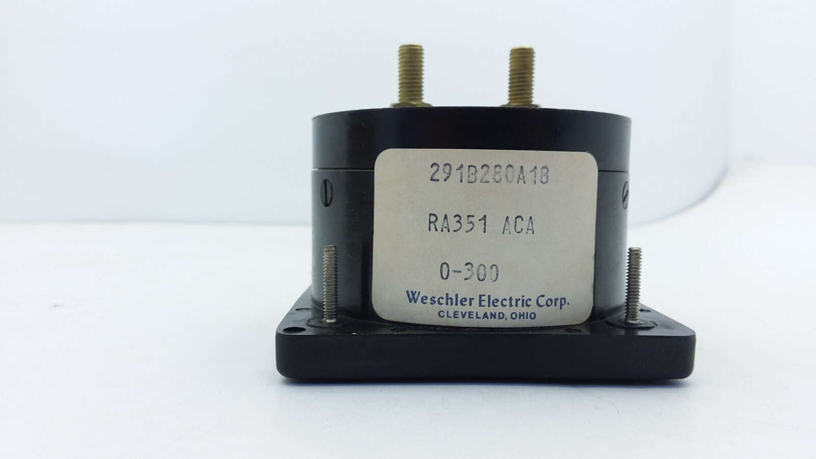 WESCHLER ELECTRIC CORP 291B280A18 0-300AC AMPERES AMMETER NIB