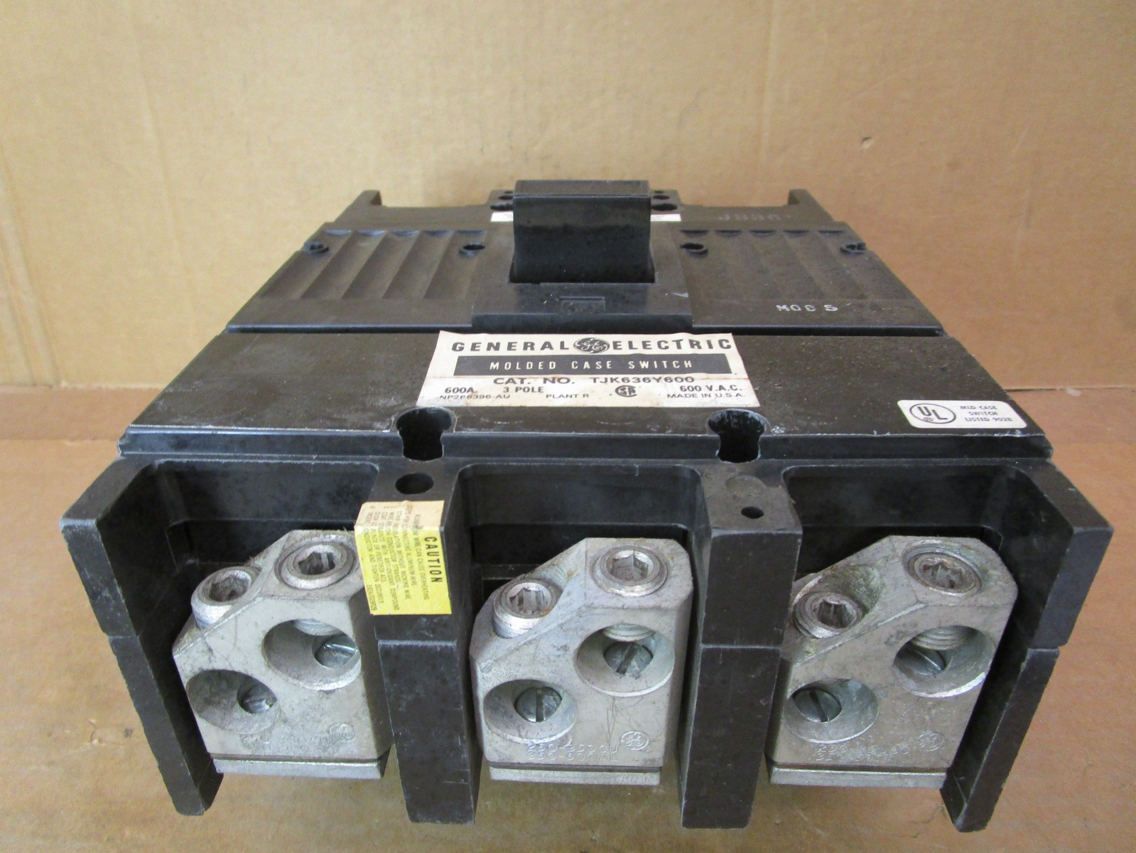 General Electric TJK636Y600 600A 3 Pole 600VAC Molded Case Switch 51597LR
