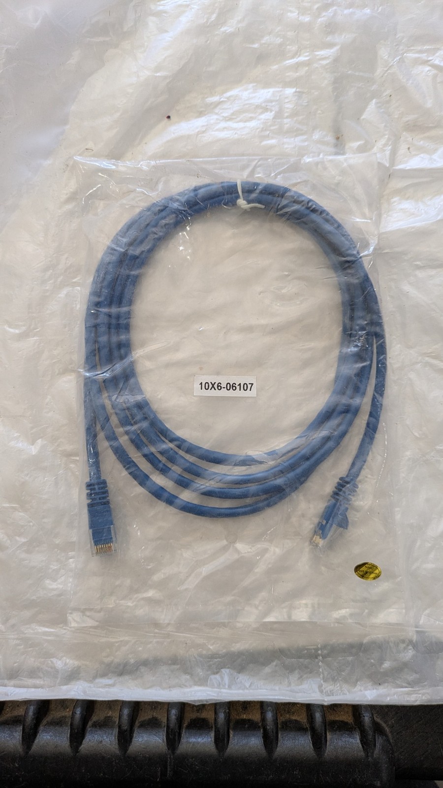 10X6-06107 Cat5e Blue Copper Ethernet Cable, Snagless Boot, 7ft
