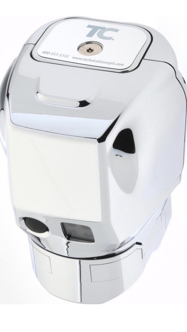 Toilet TC AutoFlush W/Courtesy Flush Chrome #401805A.Read Description