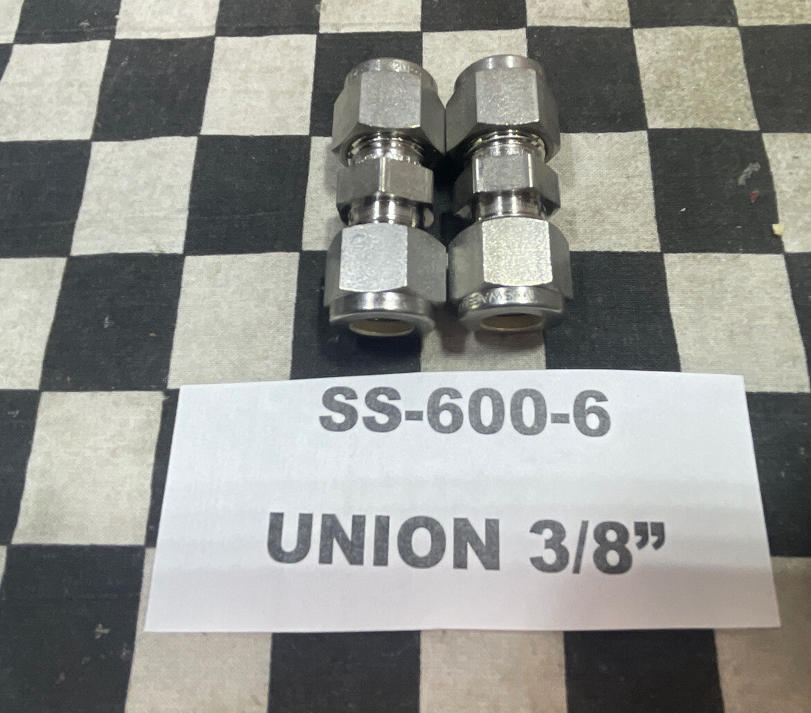 SWAGELOK SS-1210-6-8, SS-810-6-6, SS-810-6-6, SS-600-4, LOT OF 6#125W6