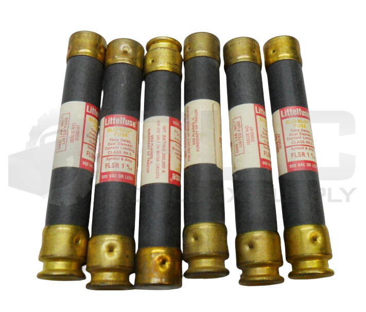 LOT OF 6 NEW LITTELFUSE FLSR 1 4/10 SLO-BLO FUSE 1-4/10A 600VAC