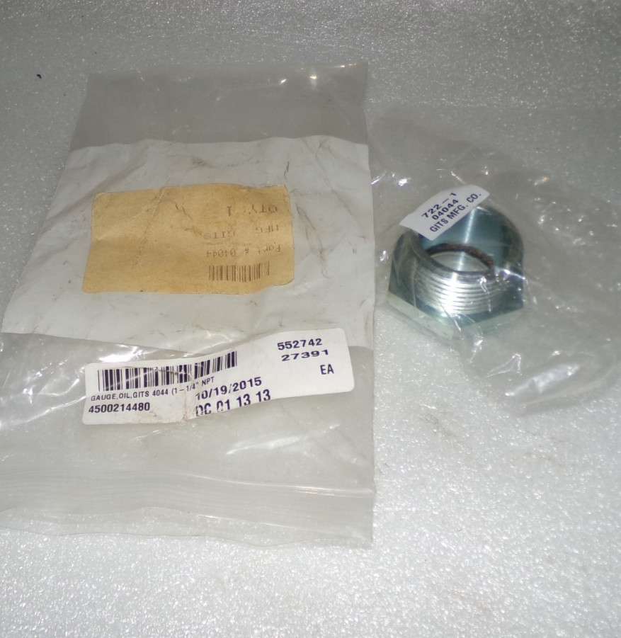 Gits 4044 BW-10 Liquid Level Gauge Steel Zinc Plated 1-1/4″ NPT NEW