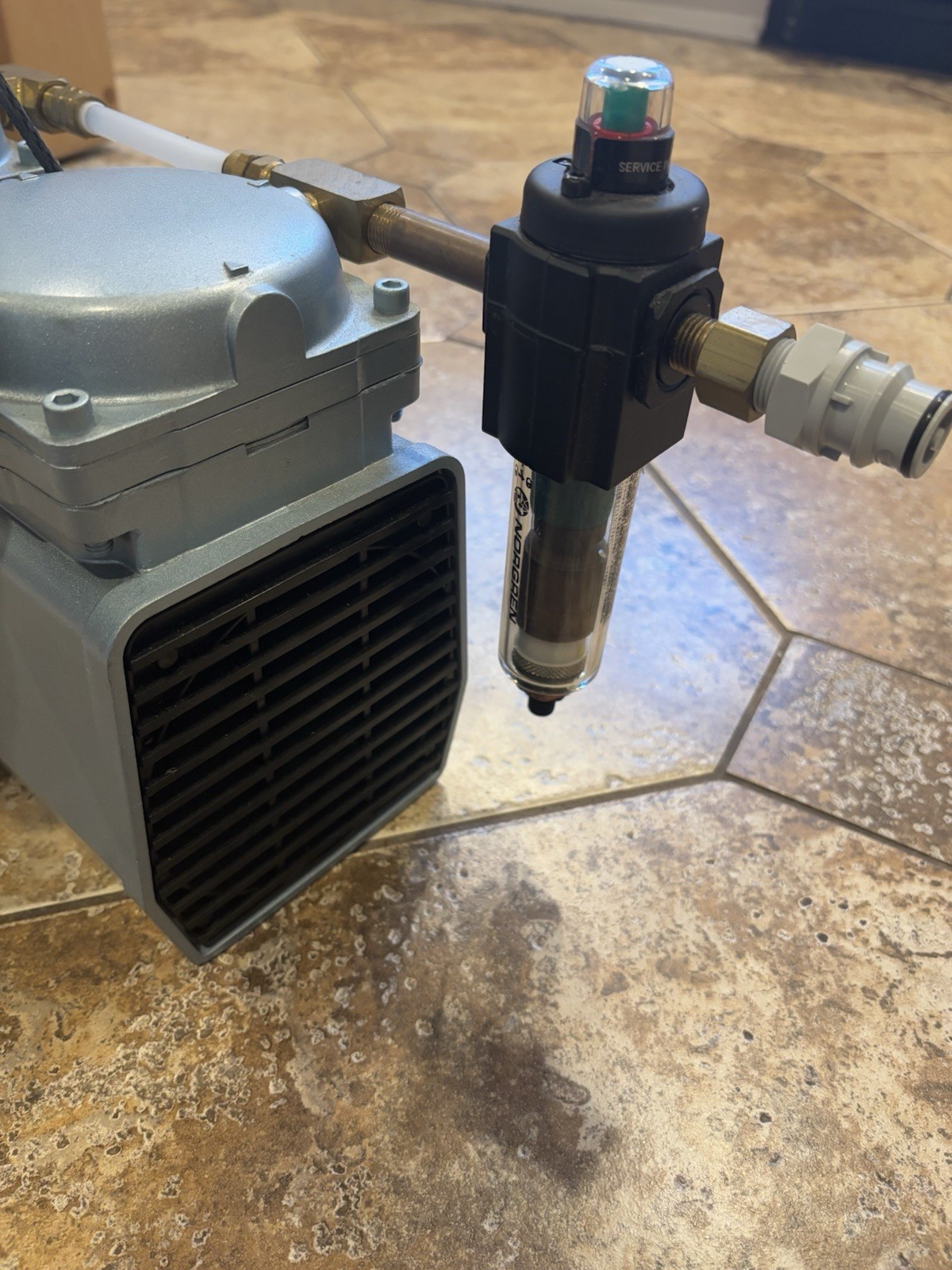 Set of Two-Air Compressor: Gast Model Number : BFB-DAA-P716A-EB