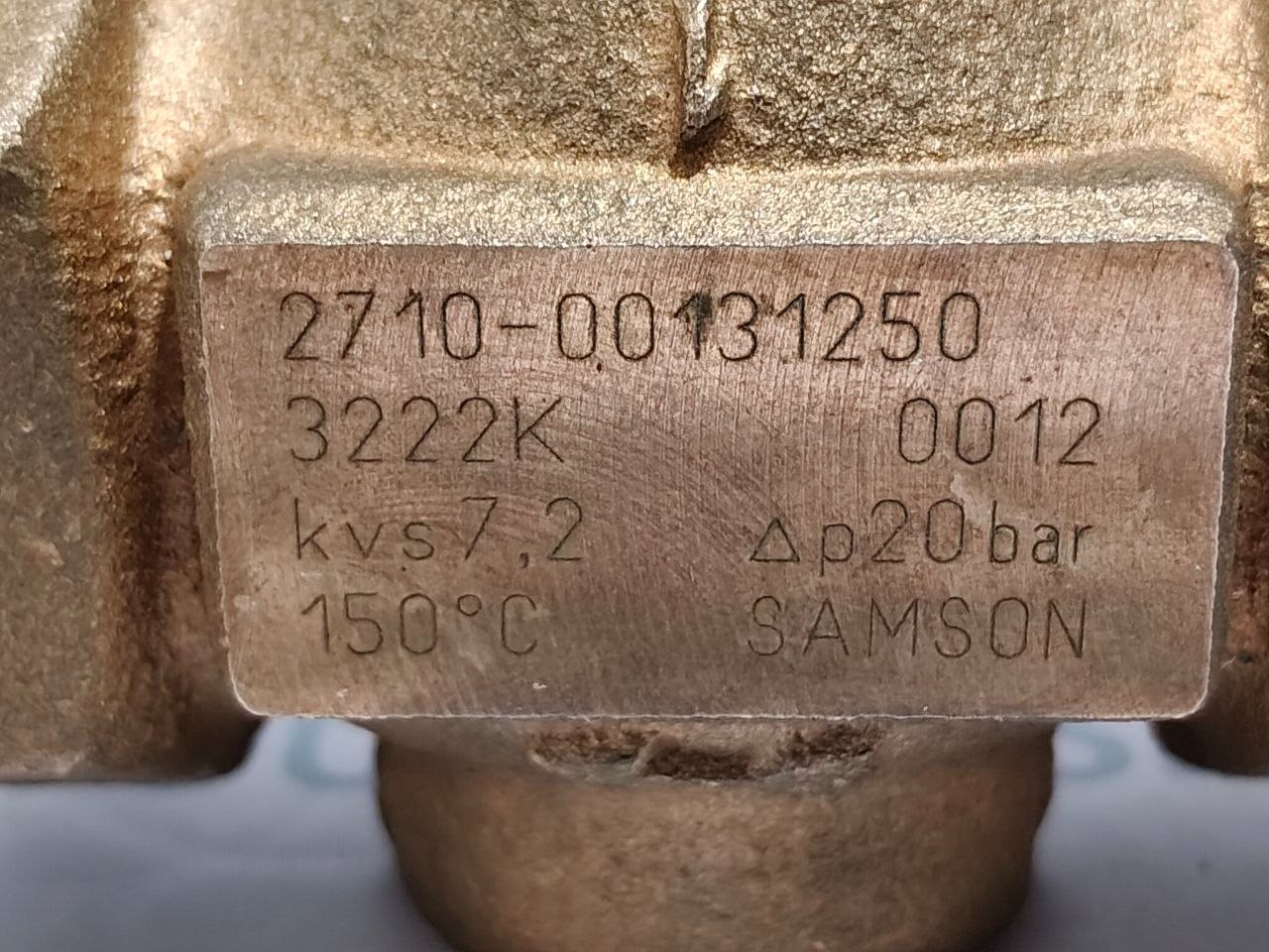 Samson 2710-00131250 Control Valve By-Pass N2 Flow 1″ BSP