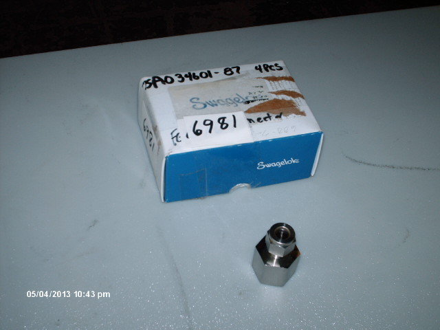 Swagelok Female Connector SS-600-7-8 3/8″ Tube X 1/2″ FNPT (NIB)