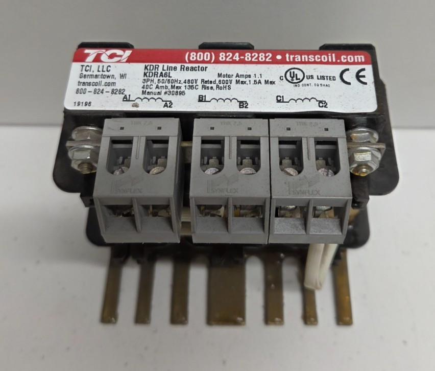 NEW NO BOX! TCI 480V LEGACY KDR LINE REACTORS KDRA6L