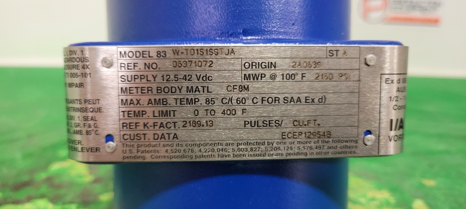 ⚡FOXBORO I/A SERIES 83 VORTEX 1″ FLOWMETER PESSCO IS OFFERING 1 G100723-2 🗽