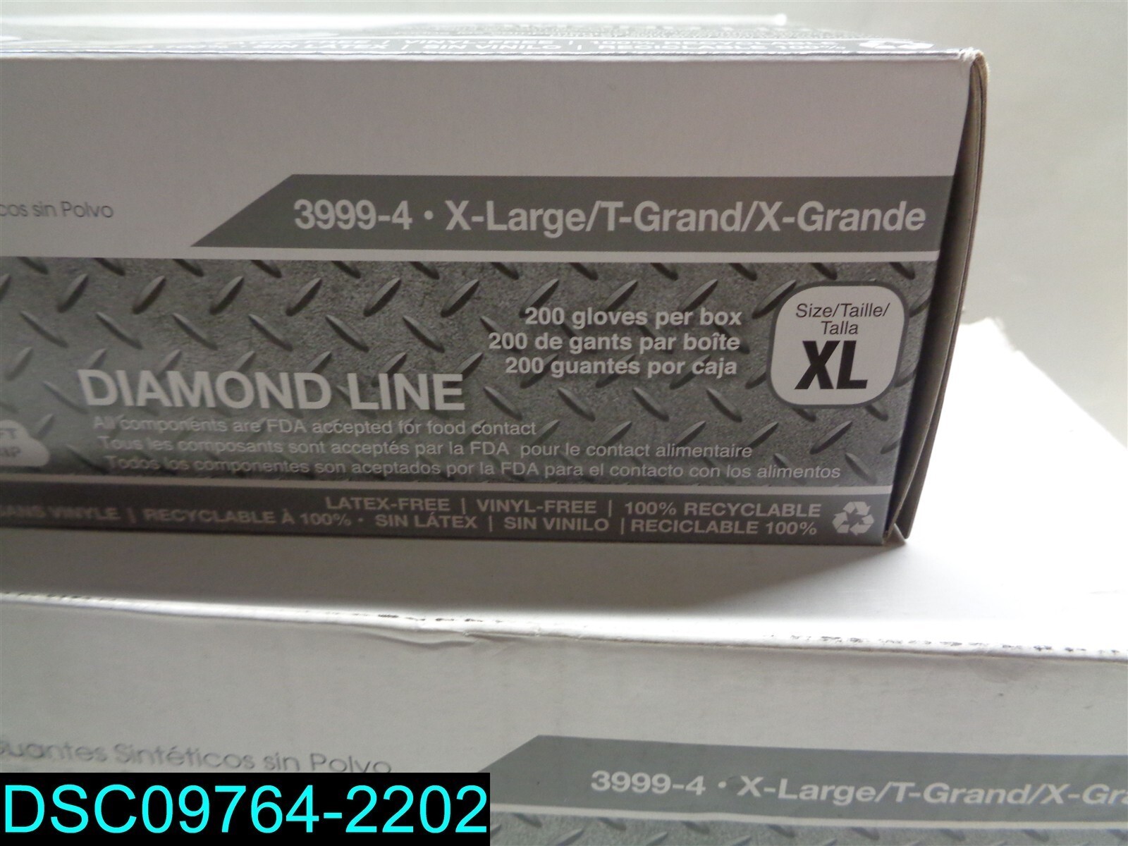 QTY=5 BOXES OF 200: XL AmerCare Powder-Free Hybrid C2 HD Hybrid Gloves