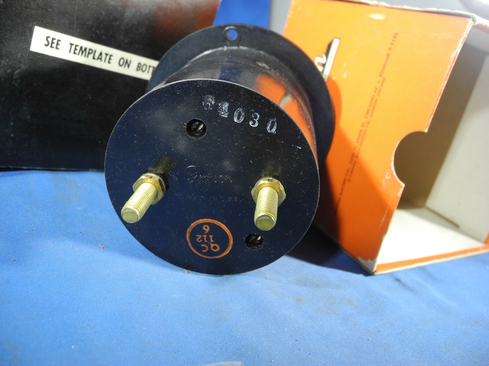 NEW OLD STOCK SIMPSON 120V PANEL MOUNT 55ET ELAPSED TIME INDICATOR 60 CYCLE 3580