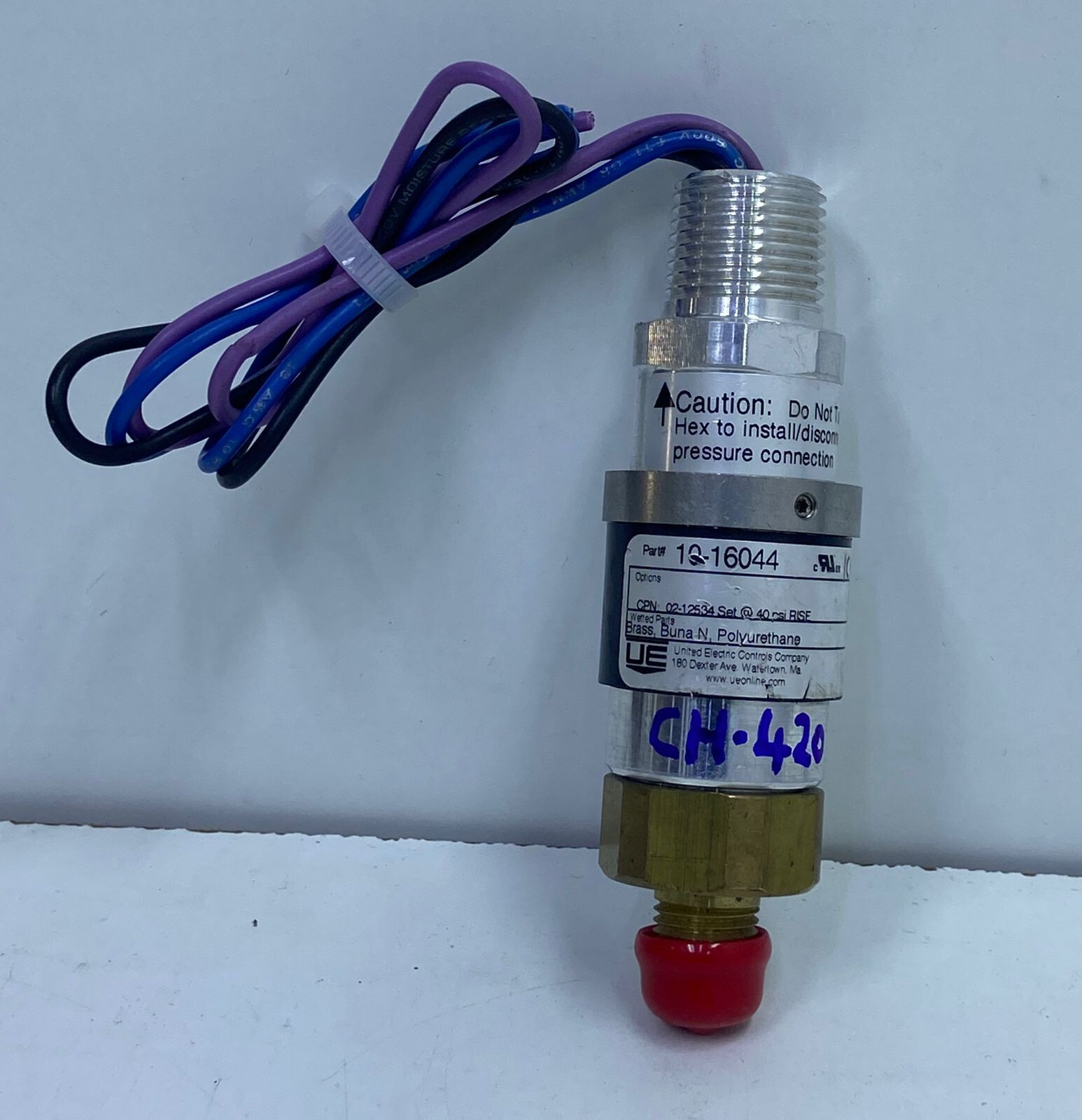 Fike United Electric Controls 10-16044 Discharge Pressure Switch 10-15 , CH#420