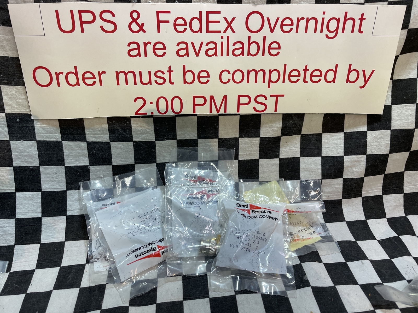 Omni Spectra 3231-7188-10, AP32-013, Straight Cable Plug, LOT OF 6, SHIPSAMEDAY