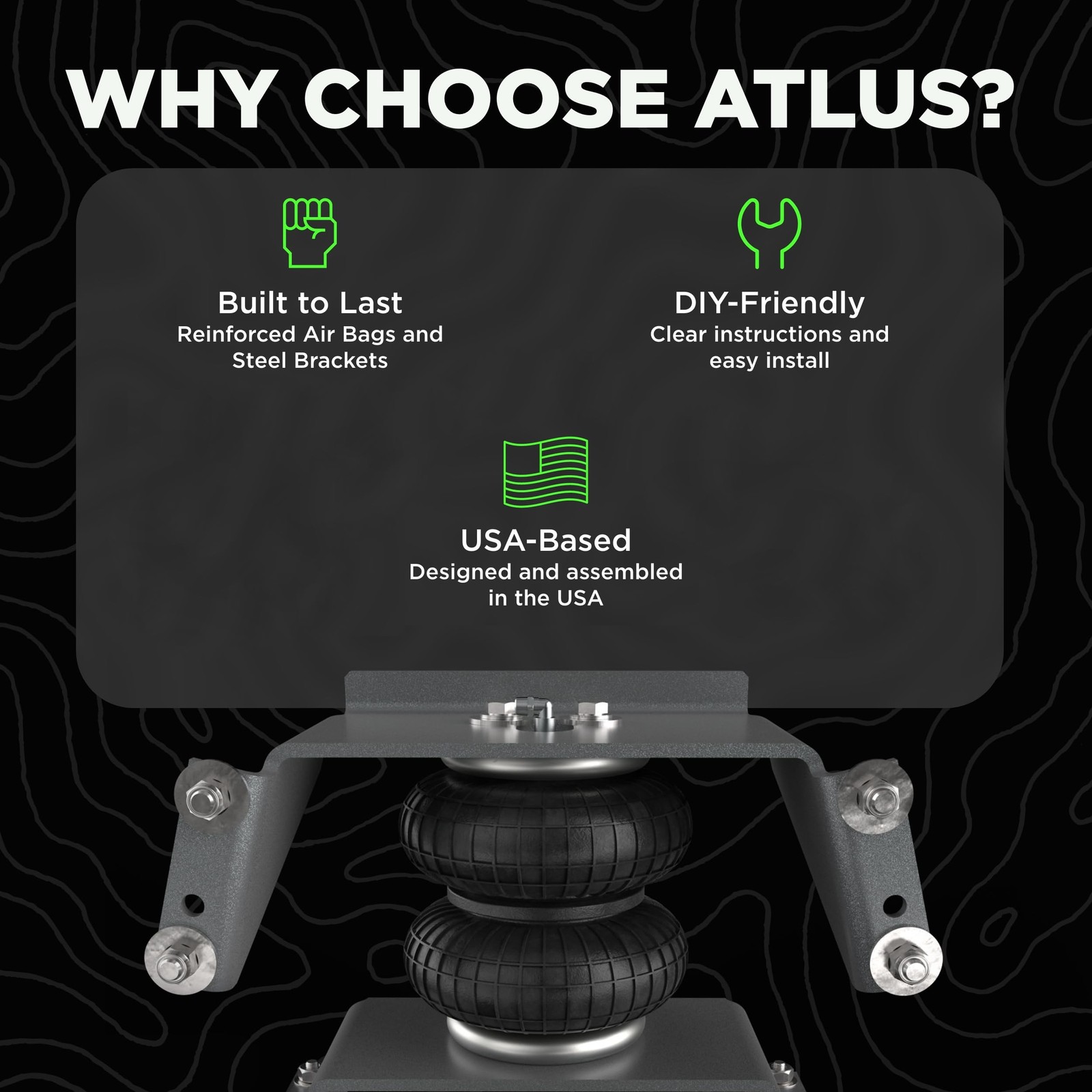 Atlus Engineered By Air Lift A5000 Air Bag Suspension Kit for 2011-2016 Ford …