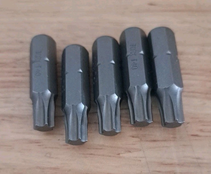 Irwin Tools 92365 T40 Bit 1-1/4 L 5/16 Diameter Shank Torx Insert Bit Lot Of 5