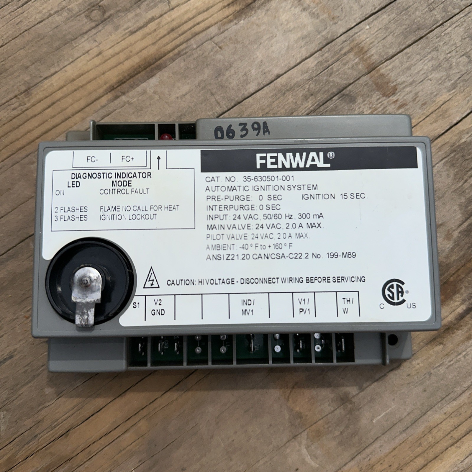 Fenwal 35-630501-001 Ignition Control Module 24V
