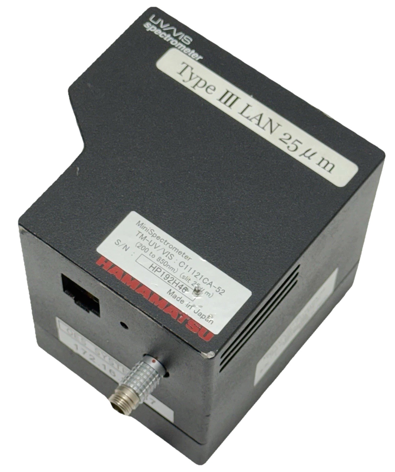 Hamamatsu MiniSpectrometer TM-UV/VIS C11121CA-52