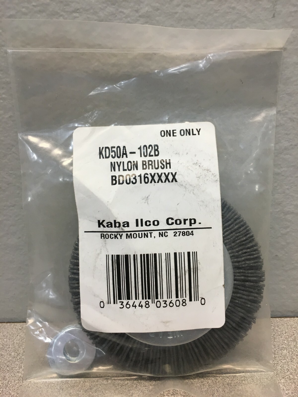 Kaba Ilco KD50A-102B 3 in. dia. Nylon Brush BD0316XXXX