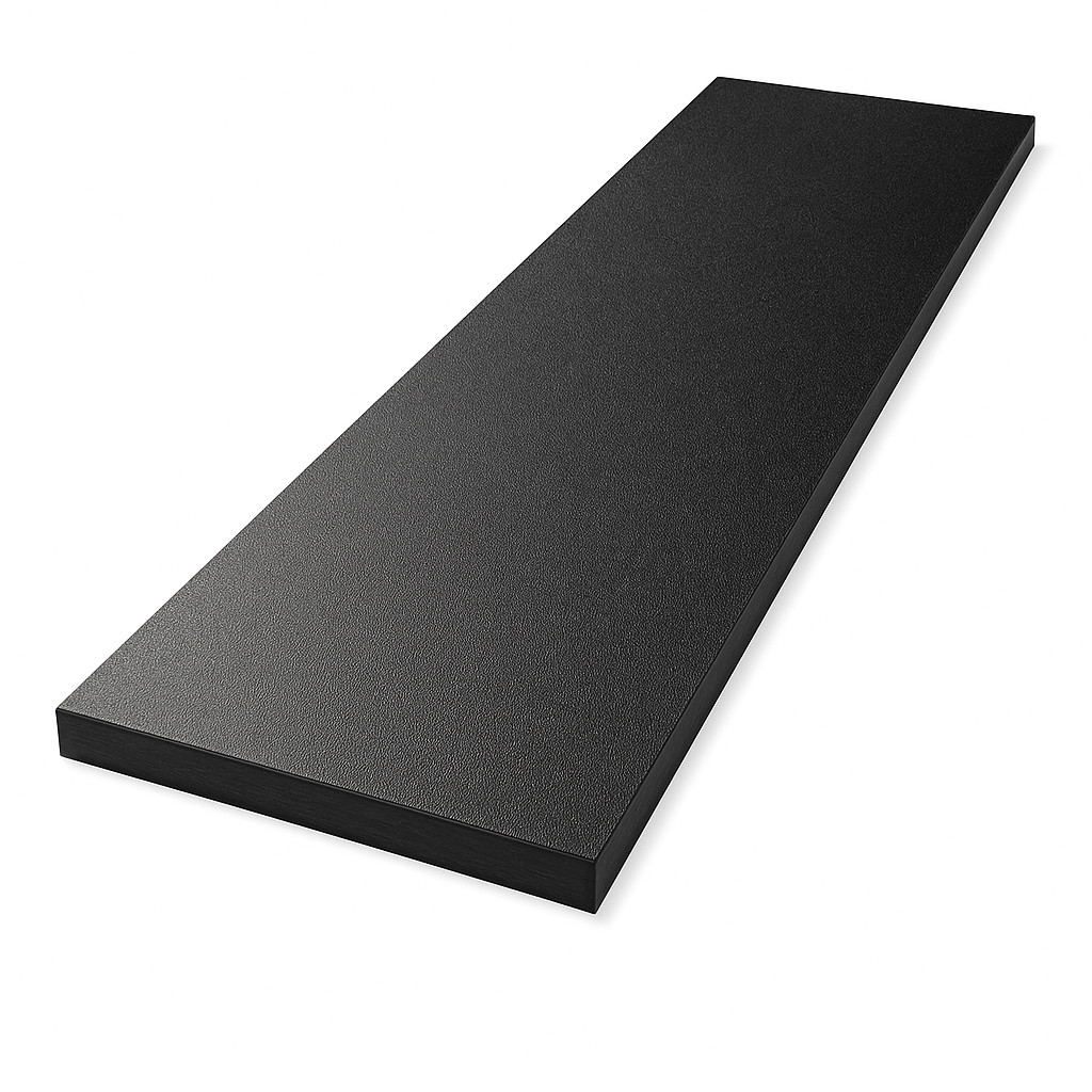 HDPE Amplifier Board Mount 12″x24″ –CNC Cut– Waterproof Black Textured-multi use