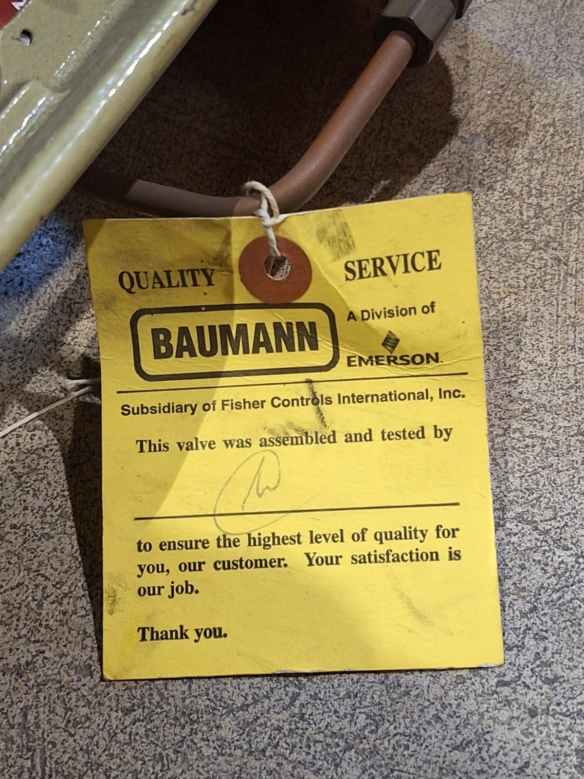 FISHER BAUMANN 32-24 577SVFE CONTROL VALVE 1″ FLANGED 316 STAINLESS 5-15 PSI