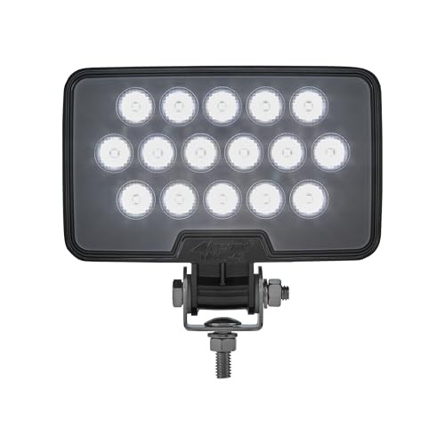 Maxxima MWL-42 Rectangular 16 LED Black Work Light, 2100 Rectangular,
