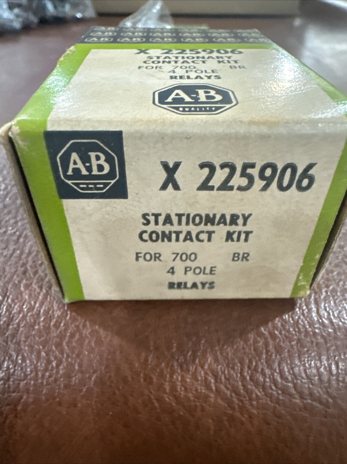 2x ALLEN-BRADLEY X-225906 4-POLE STATIONARY CONTACT KIT / TYPE BR #GLB-2-7