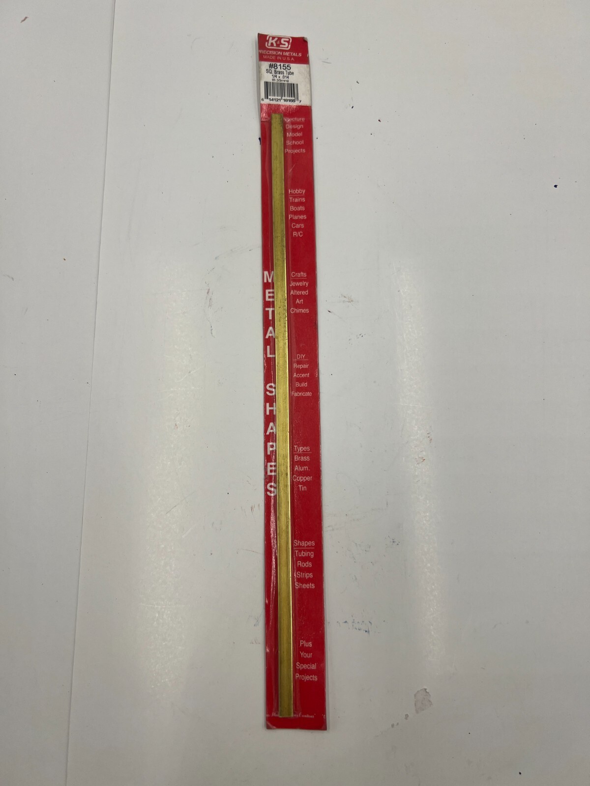 K&S Genuine OEM Square Brass Tube 1/4″ OD x 12″ Length 8155 Metal Durable