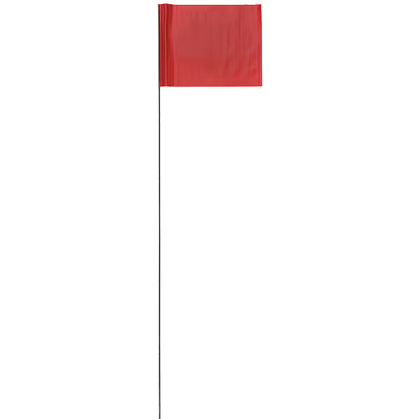 Presco Marking Flag, PVC, Solid, 2.5″ L., 100 PK 2336R-200 Presco 2336R-200 PVC