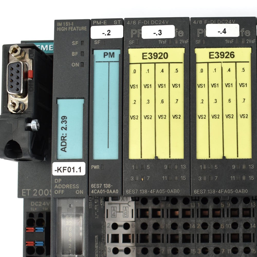 Siemens Simatic S7 6ES7 PLC Assembly w/ Interface, Power, Input, I/O Modules +