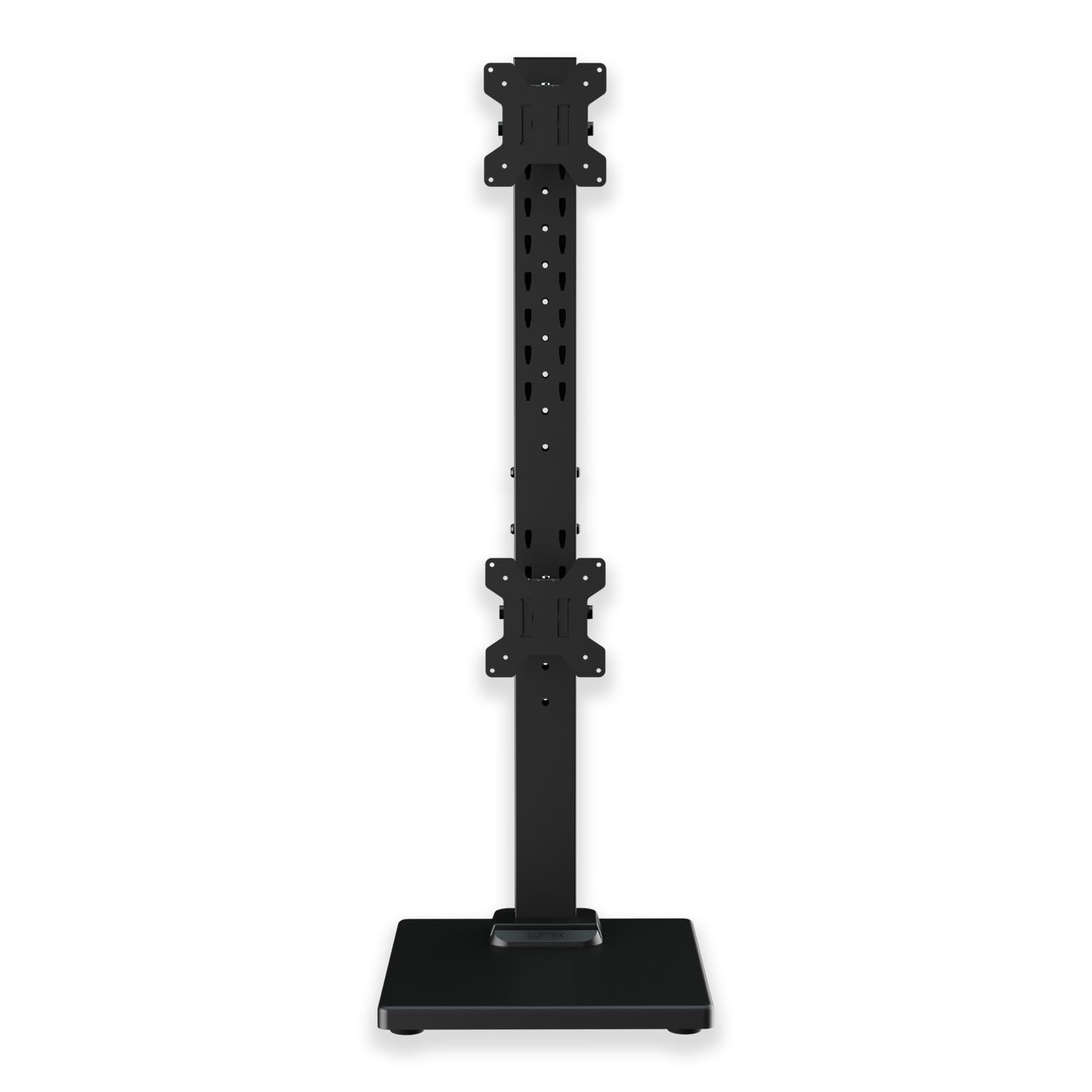 Suptek Dual Monitor Stand with Base Vertical Stack Screen Free-Standing Monit…