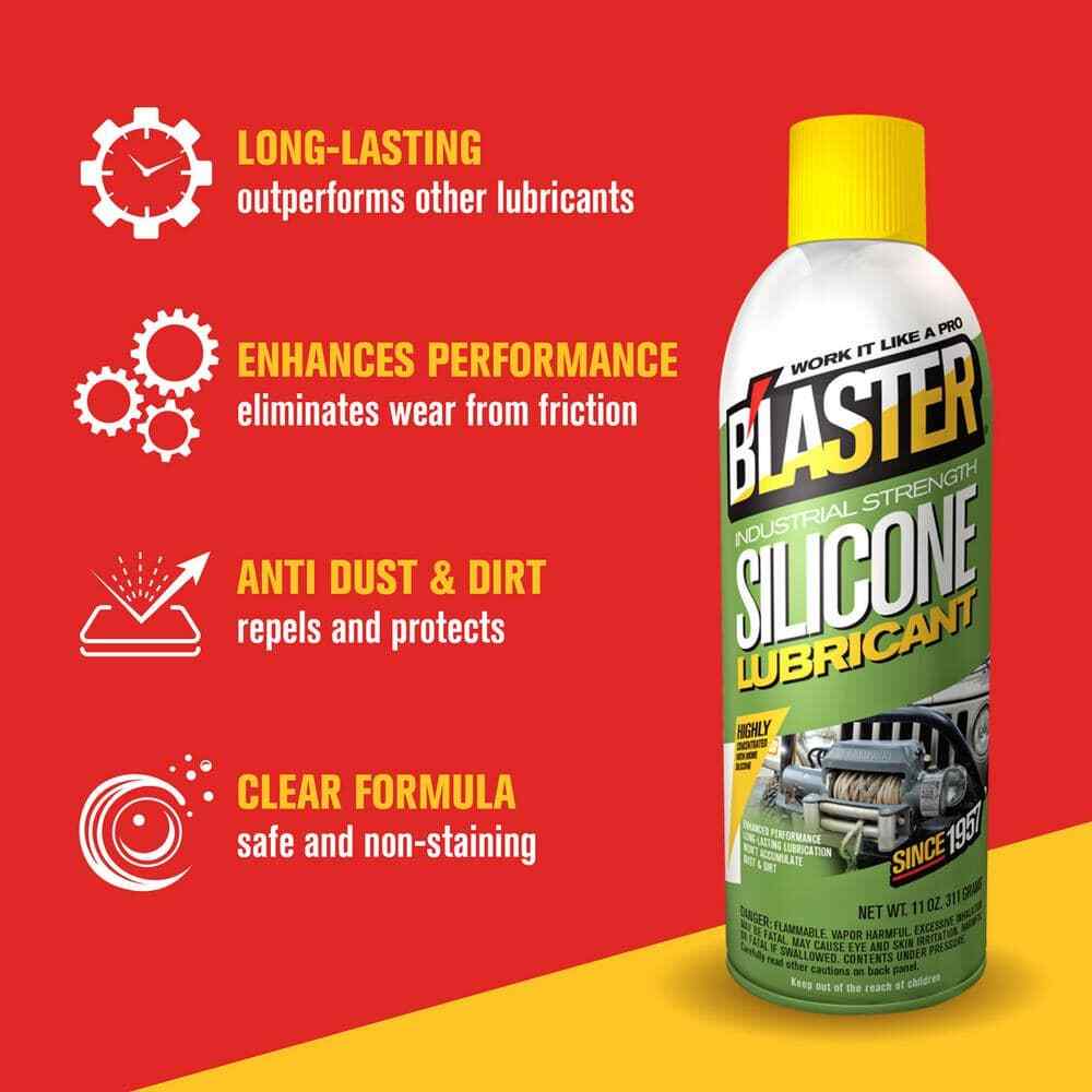 Blaster 11 oz. Industrial Strength Silicone Lubricant Long Lasting (Case of 12)