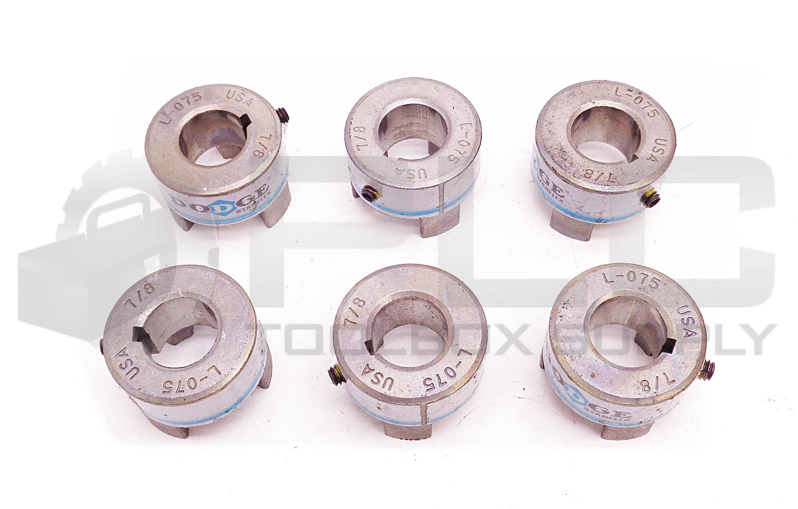 LOT OF 6 NEW DODGE L-075 7/8″ JAW COUPLER