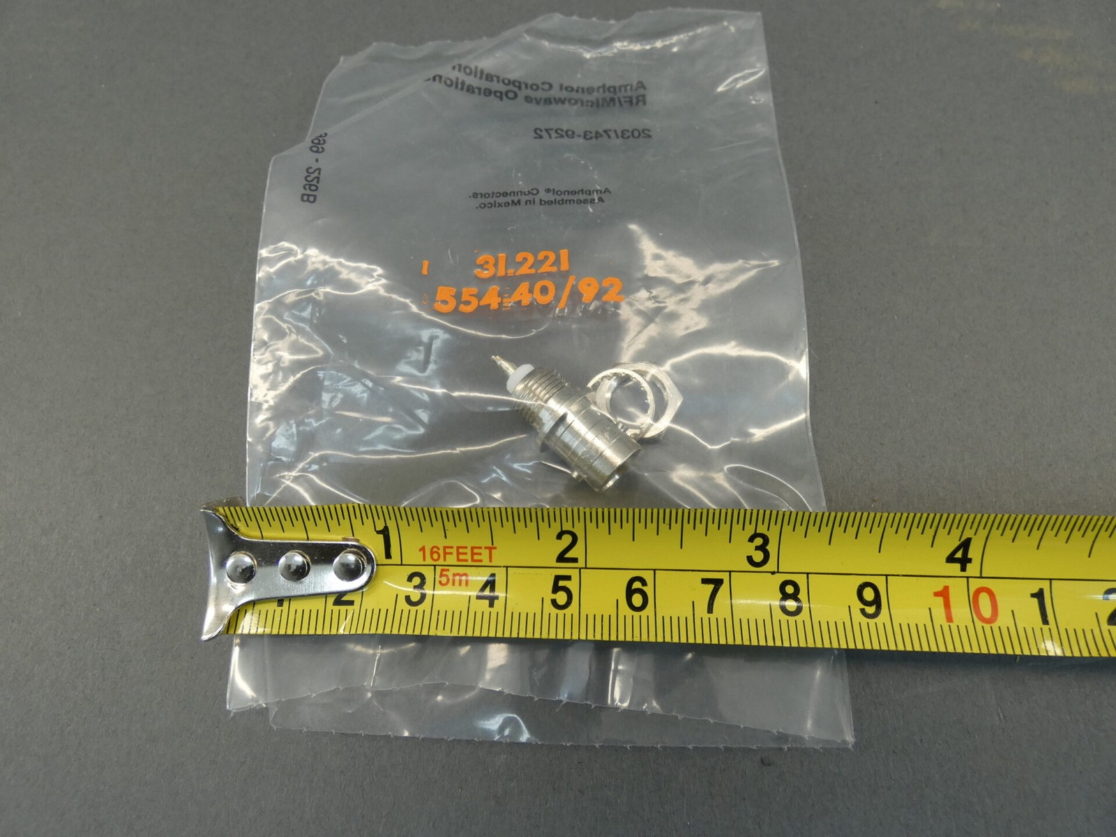 Amphenol 31-221 Straight Bulkhead Connector – NEW Surplus!