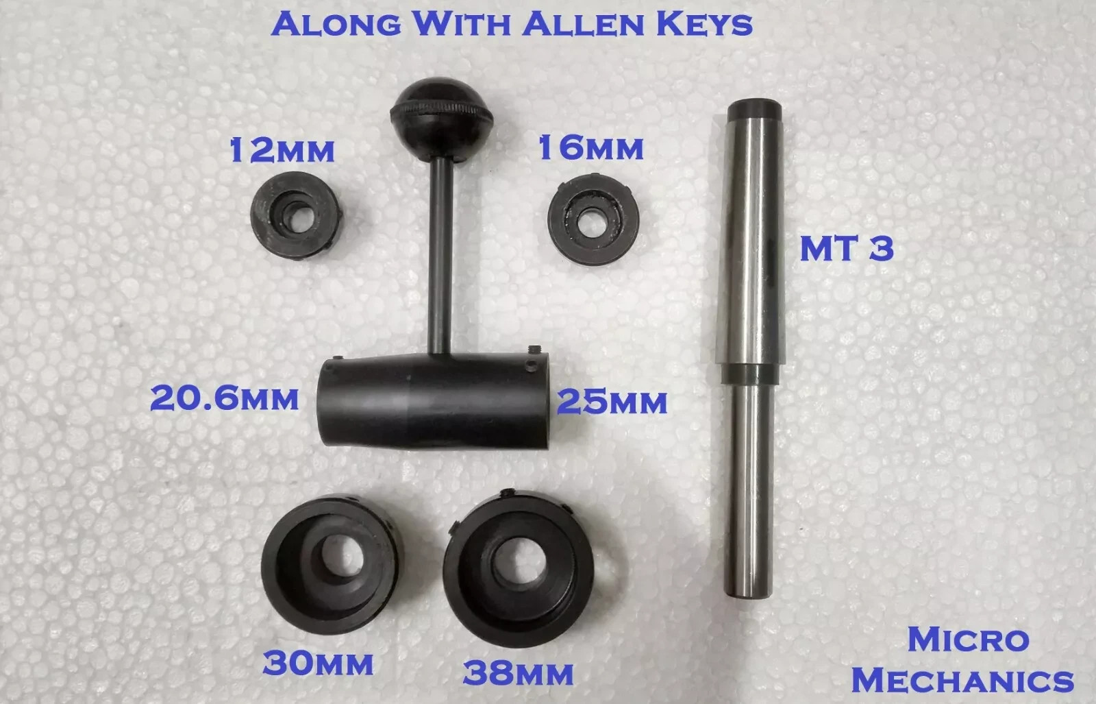 Lathe Tailstock Die Holder Set Floating Type MT3 SHANK Hold Metric Dies 12 to 38