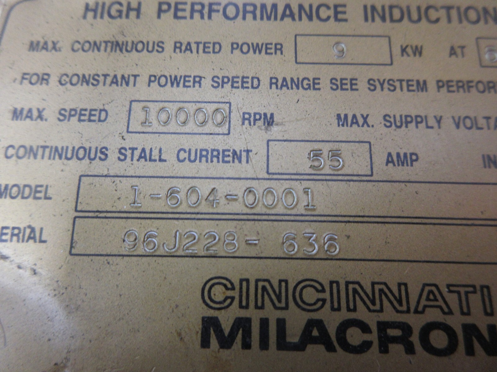 HAROWE SERVO CONTROLS ENCODER HAROSYN-RCX 21BRCX-500-J12 1-604-0001 MOTOR