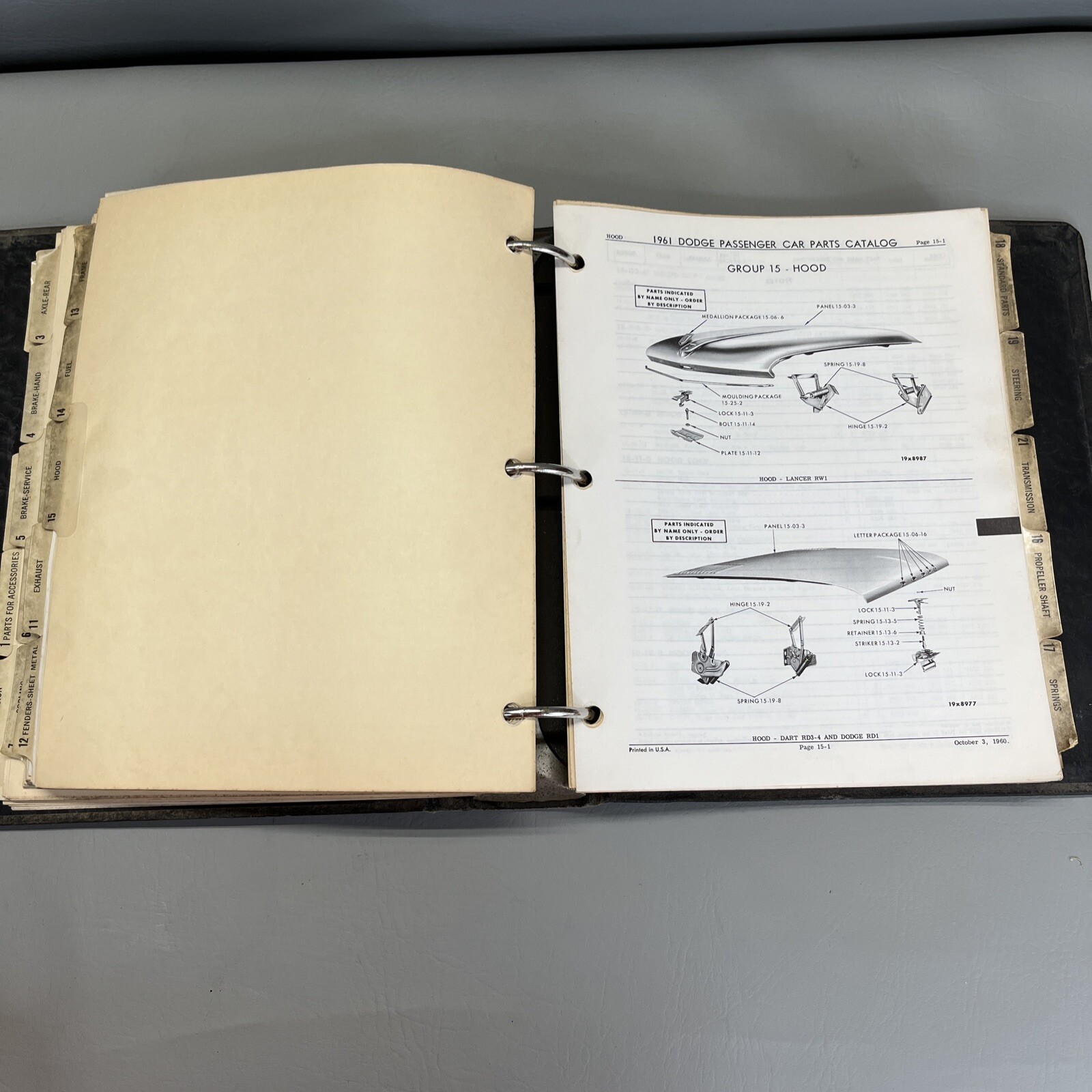 DuPont Duco Dulux Motor Car Service Bulletins Binder Mopar 1961 Dodge Parts Vtg