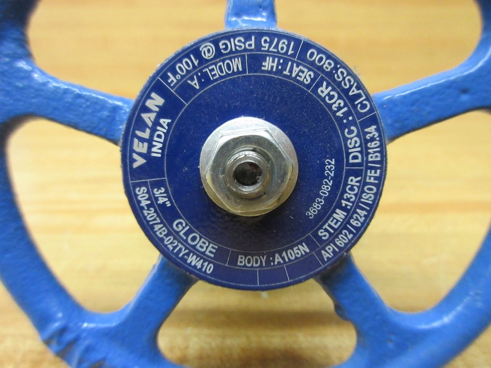 Velan S04-2074B-02TY-W410 Globe Valve S042074B02TYW410