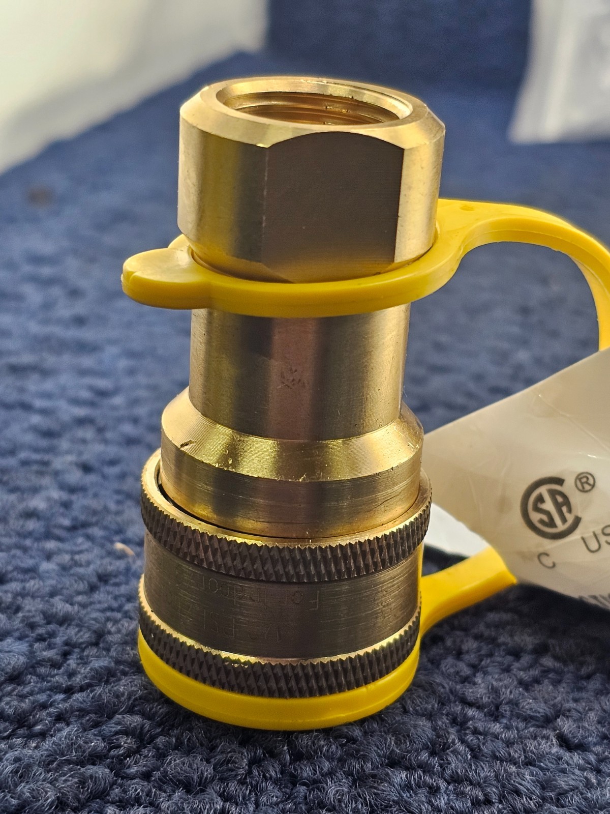 Zhen Dar QDD12: 1/2″ Gas Quick Connect, Disconnect Connector W/ Male Insert Plug