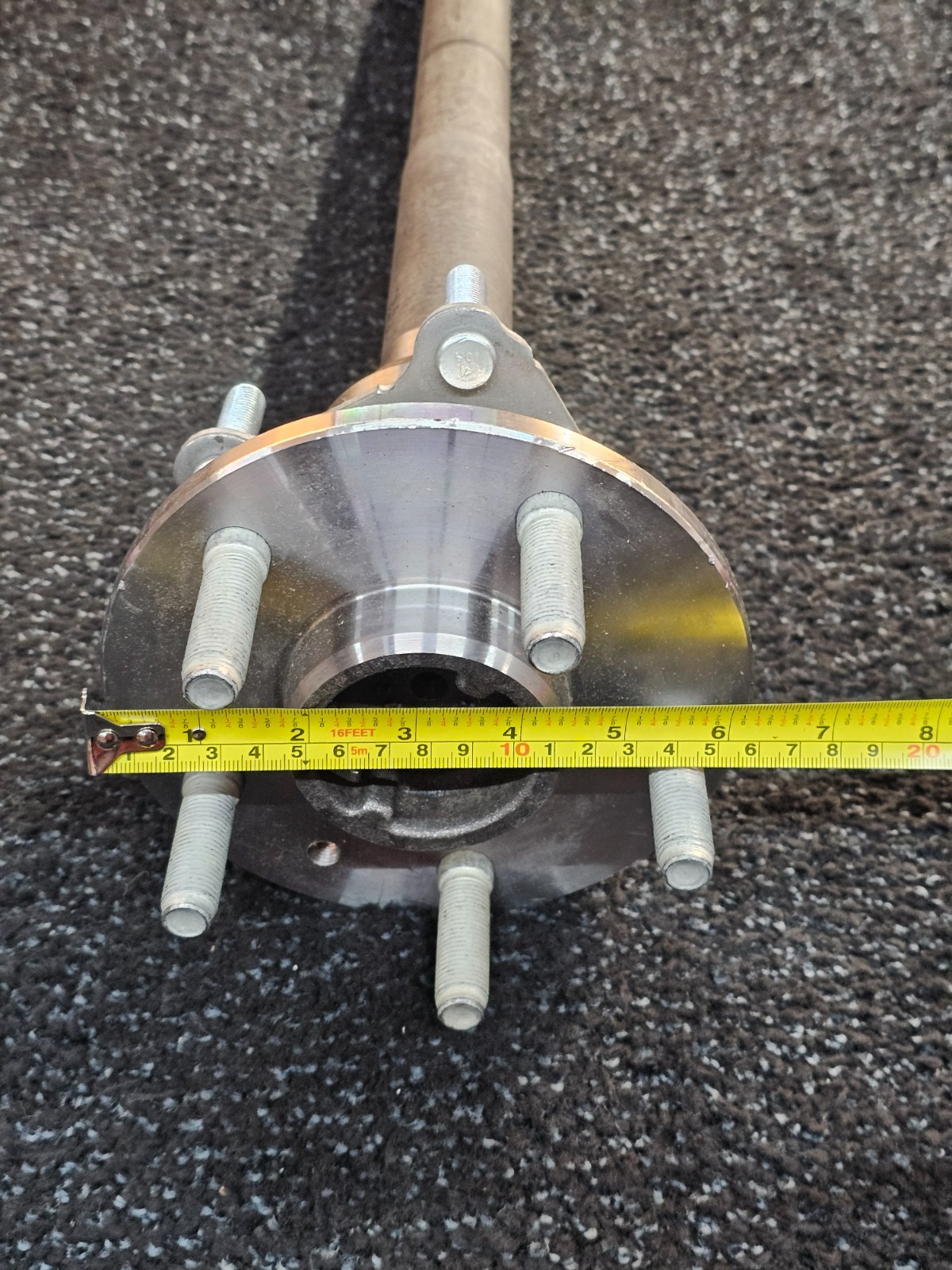 Axle Shaft 5 Lug Hub Raised Center Axle Mount ABS Ring