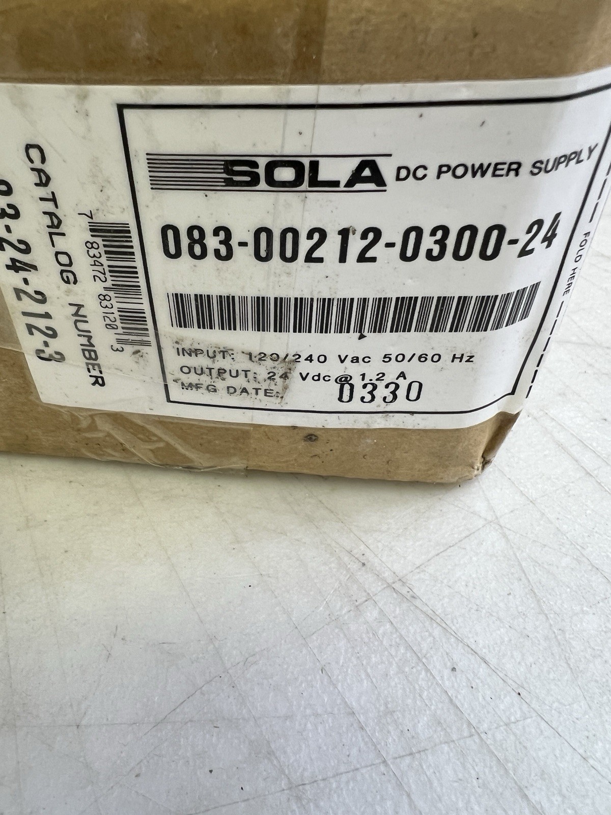 New Sola 083-00212-0300-24 83-24-212-3 DC Power Supply