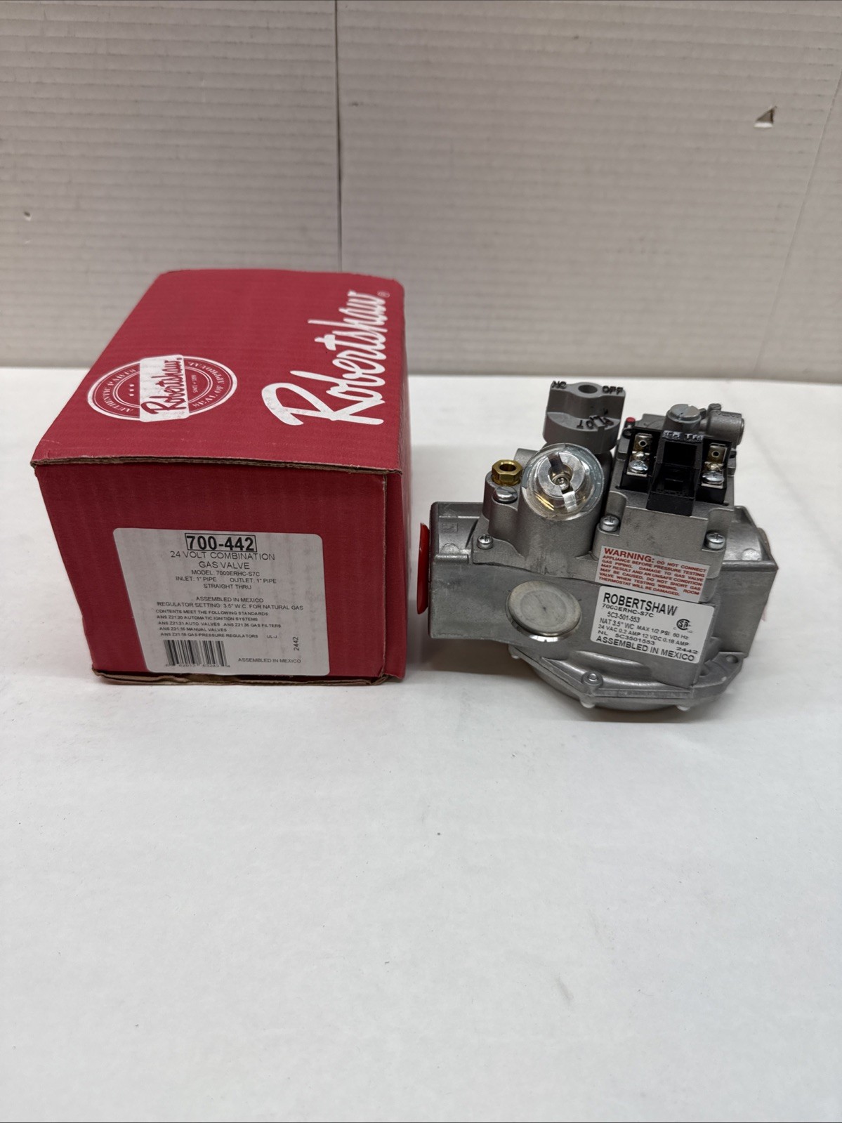 Robertshaw 700-442, 5C3-501-553, 7000ERHC-S7C, Gas Valve L39-641.