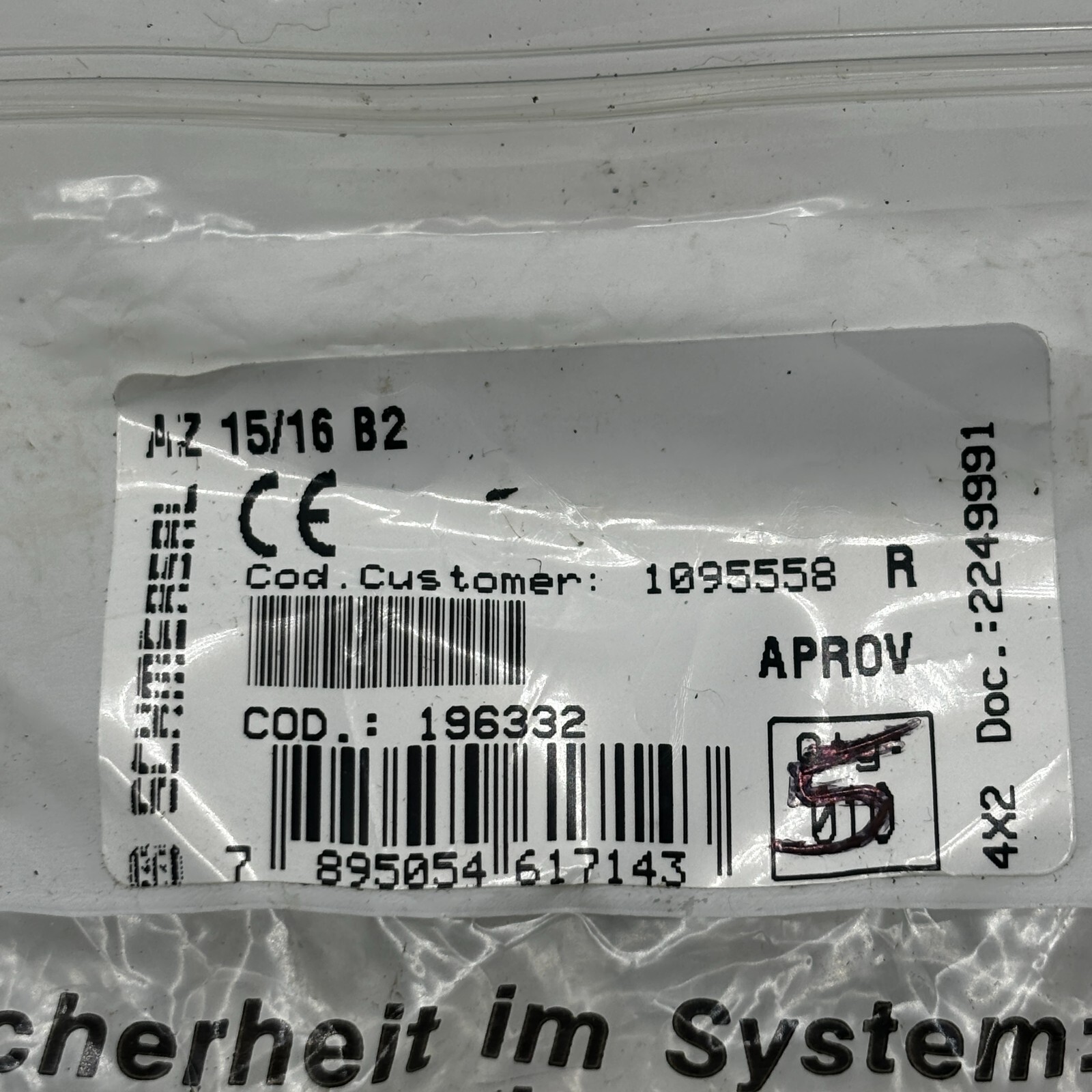 SCHMERSAL AZ15/16-B2 1095558 COD: 196332 PACK OF 2 ⭐