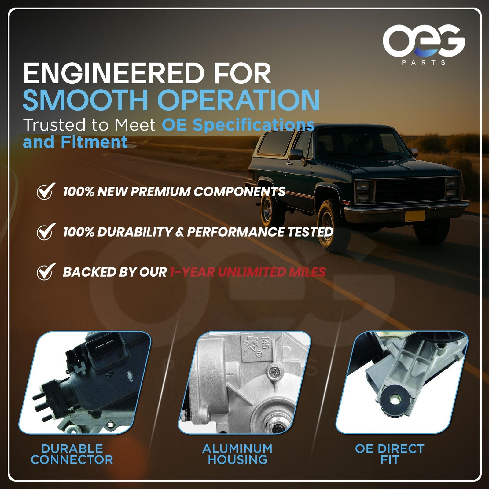 OEG Parts New Windshield Wiper Motor Compatible with Chevrolet S10 Blazer & P…