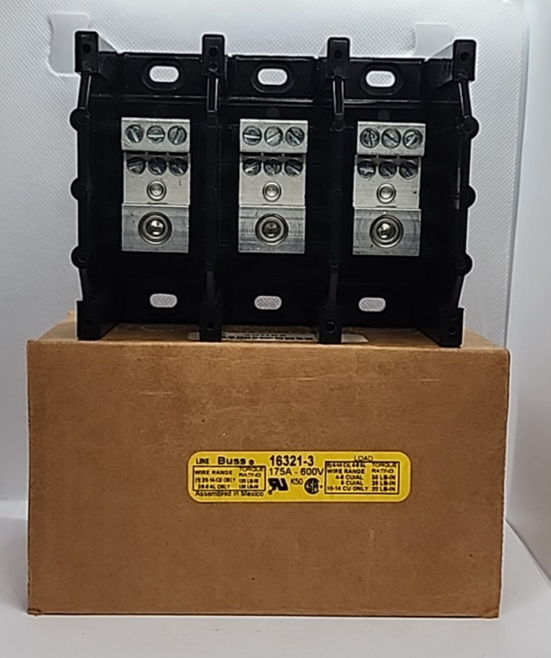 BUSSMANN 16321-3 175A, 600V POWER DISTRIBUTION BLOCK [1WS2-5]
