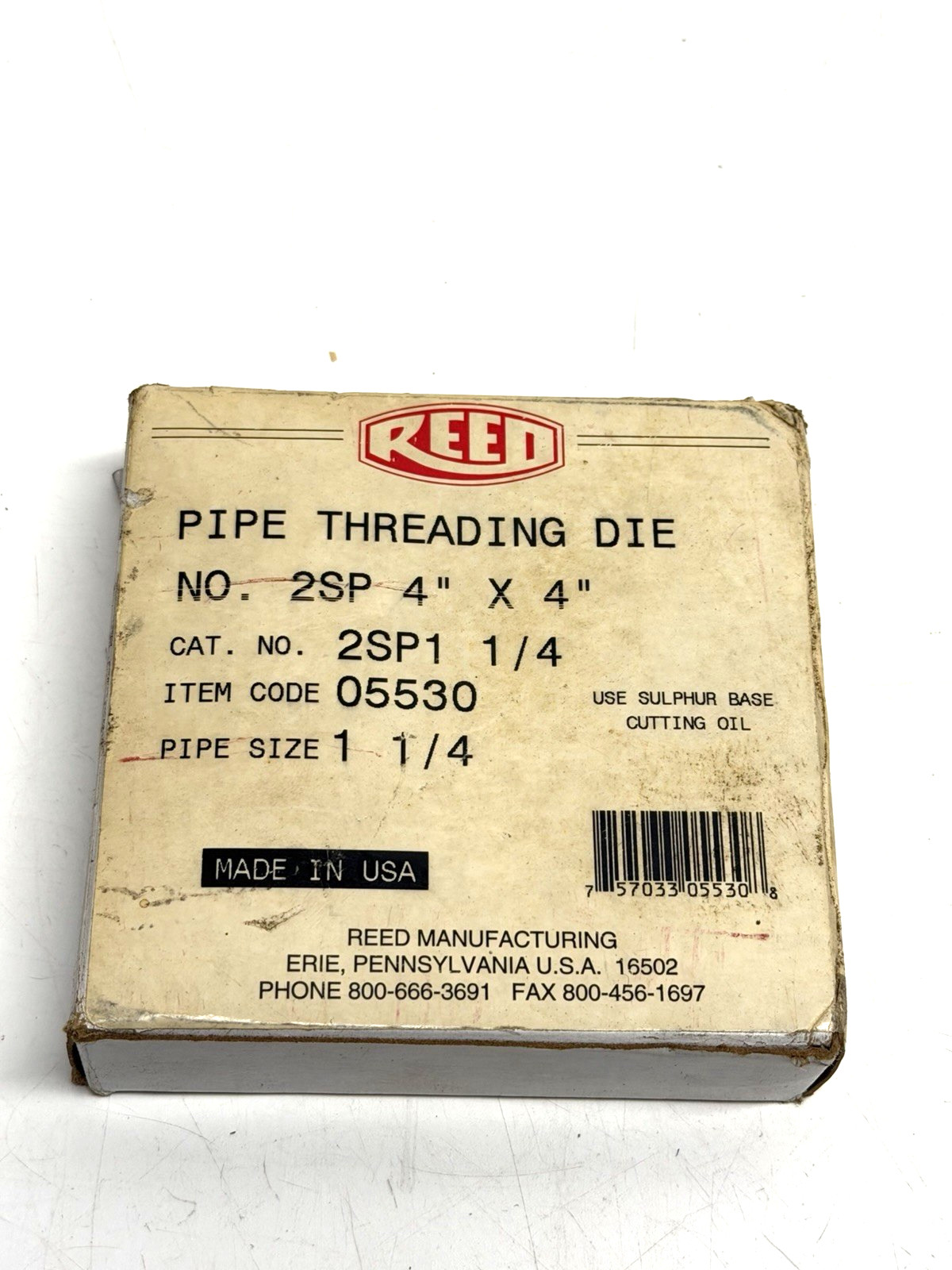 VINTAGE FACTORY SEALED Reed 425p 4″ X4″ 2SP 1/4″ code 05530 1 1/4″ NPT