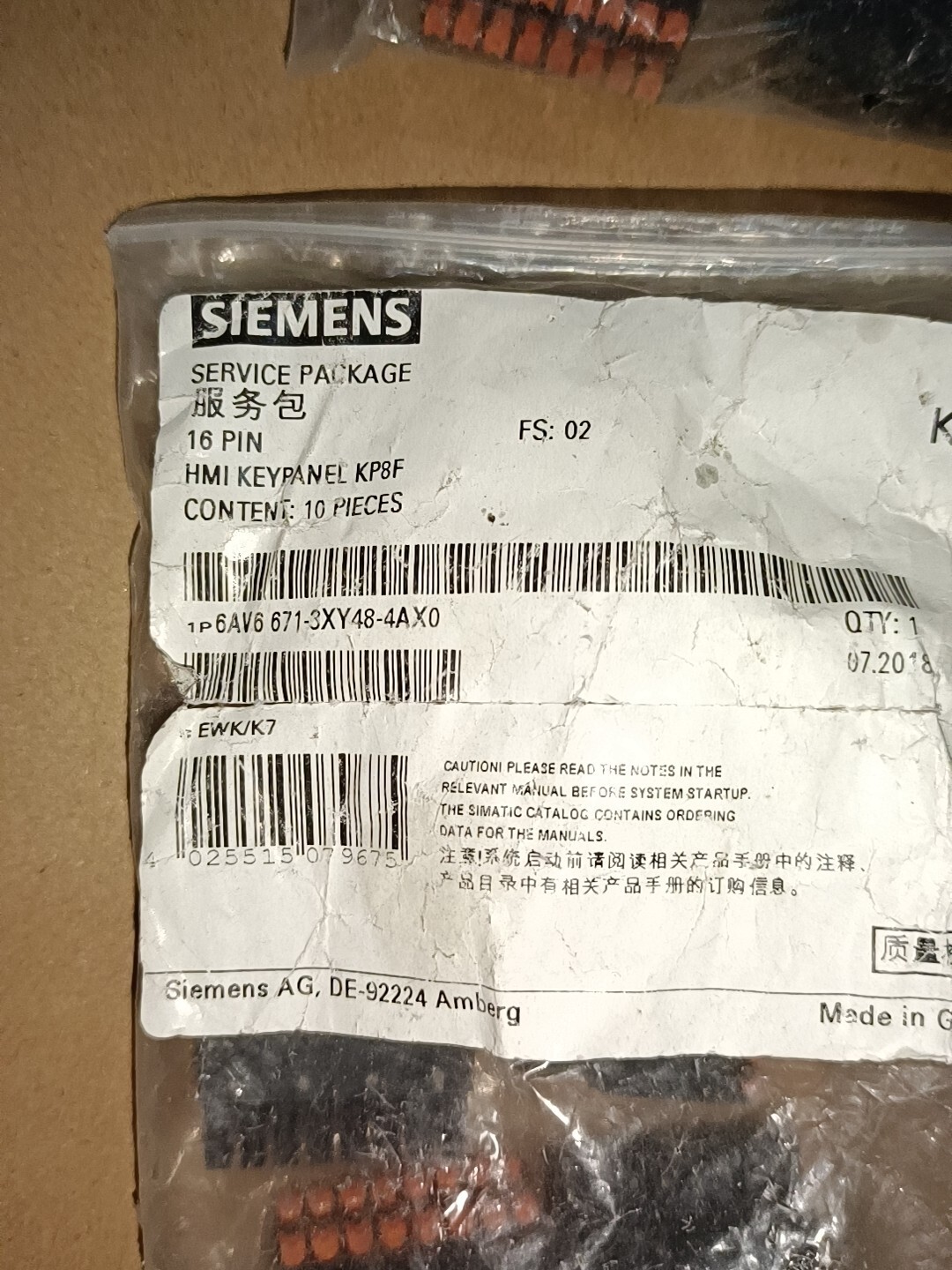 1P SIEMENS 6AV6671－3XY48－4AX0 NEW Accept counteroffer