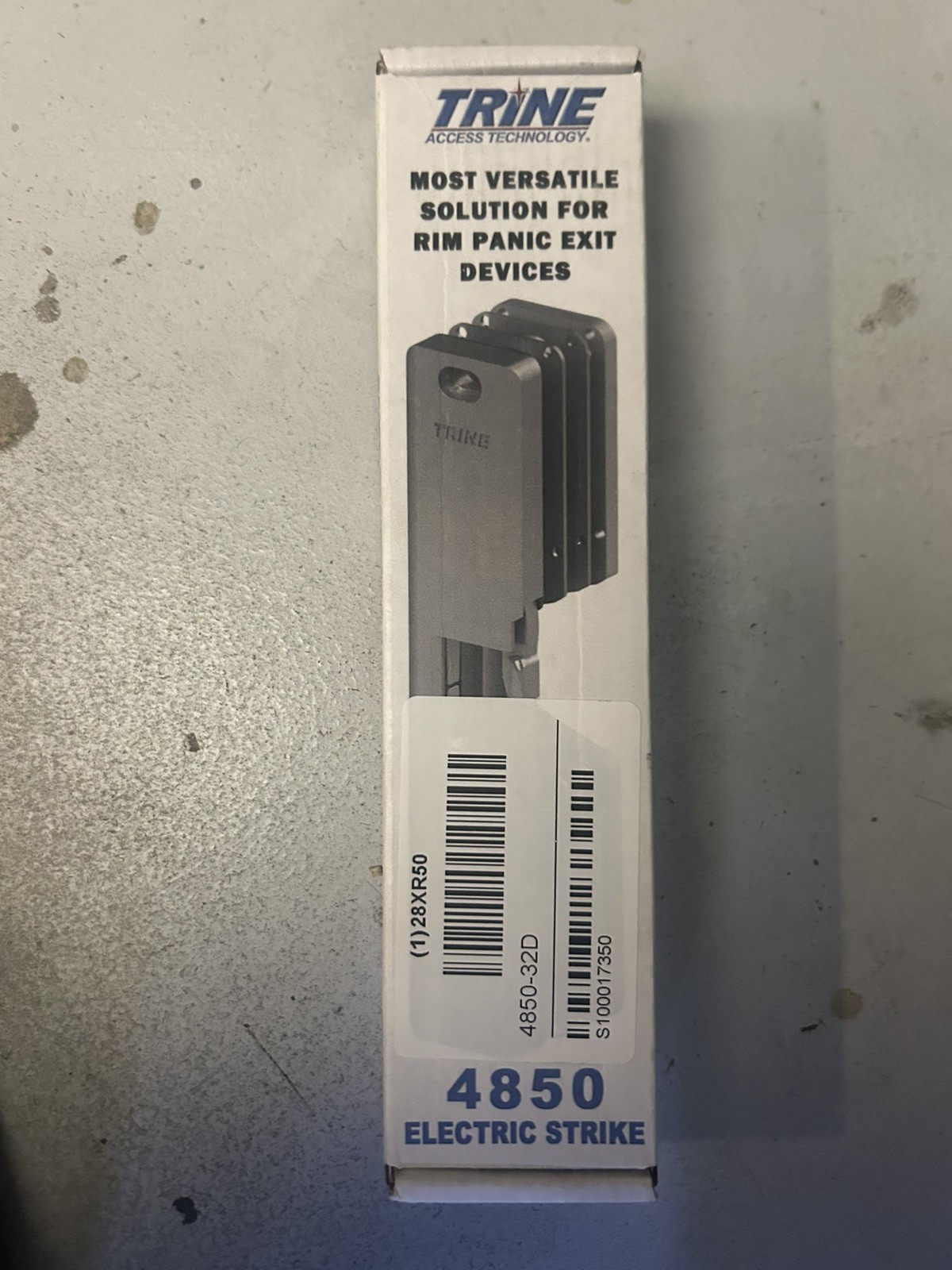 TRINE 4850-32D Electric Strike,1500 lb.,Metal/Wood 28XR50 door face plate latch